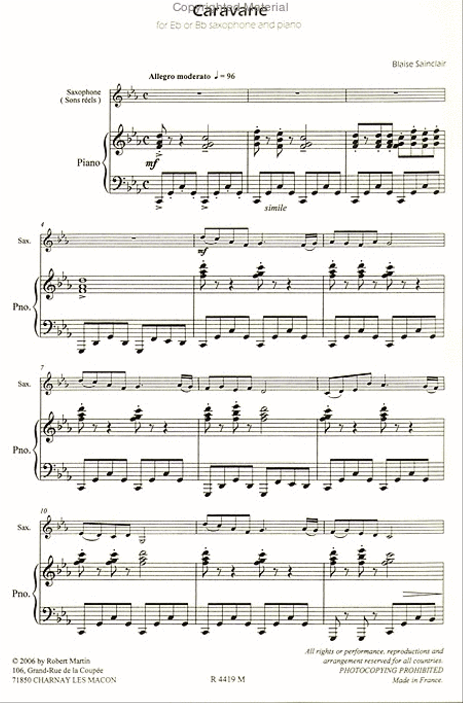 Caravane Piano Accompaniment scores gallery preview page 2