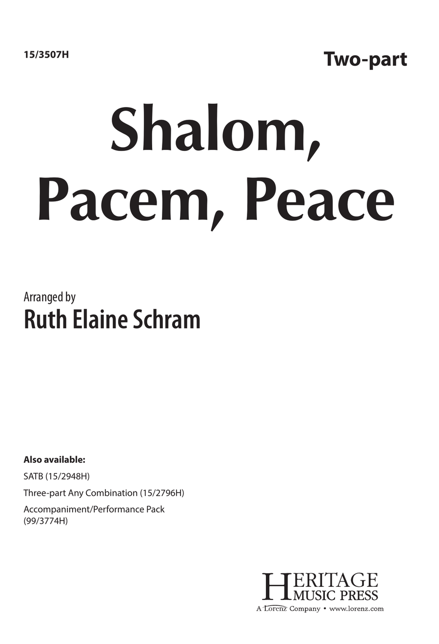 Shalom, Pacem, Peace