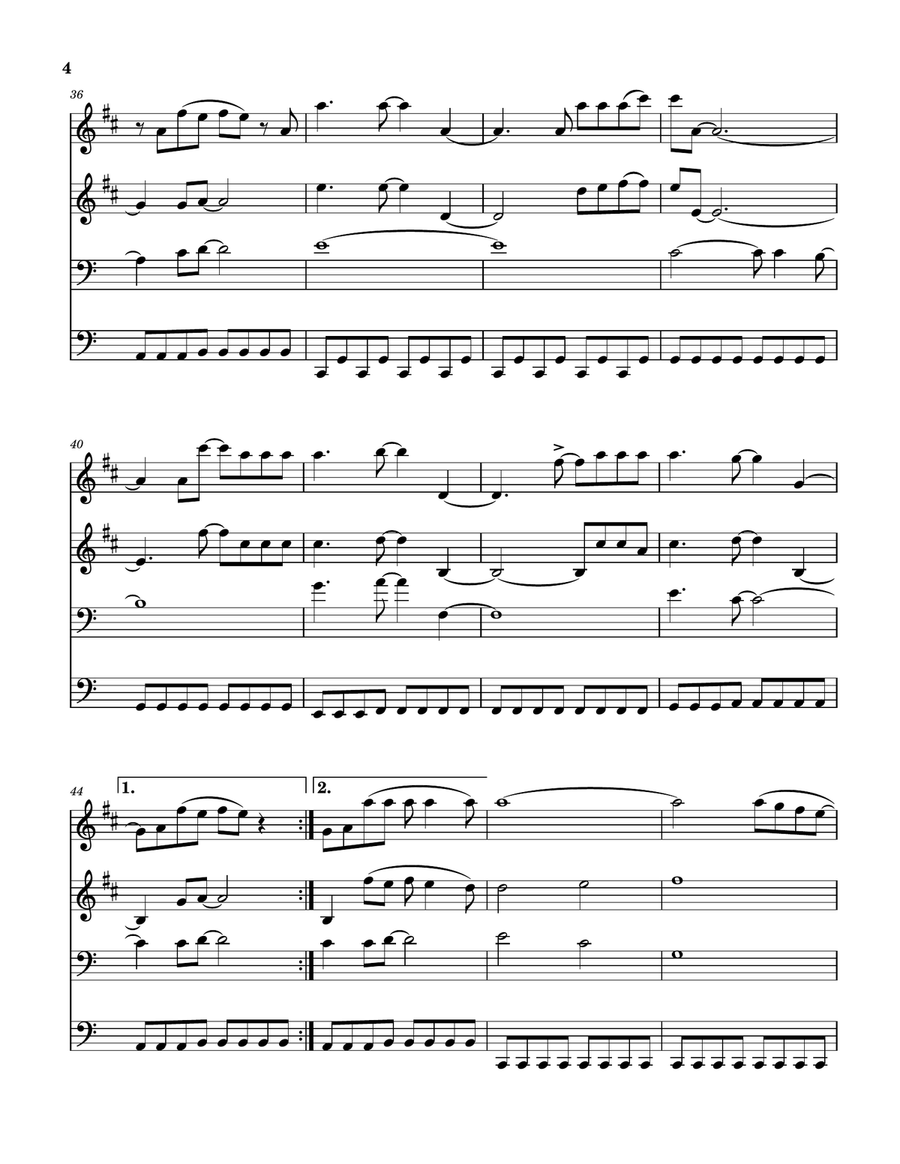 Feelslikeimfallinginlove Brass Quartet scores gallery preview page 5