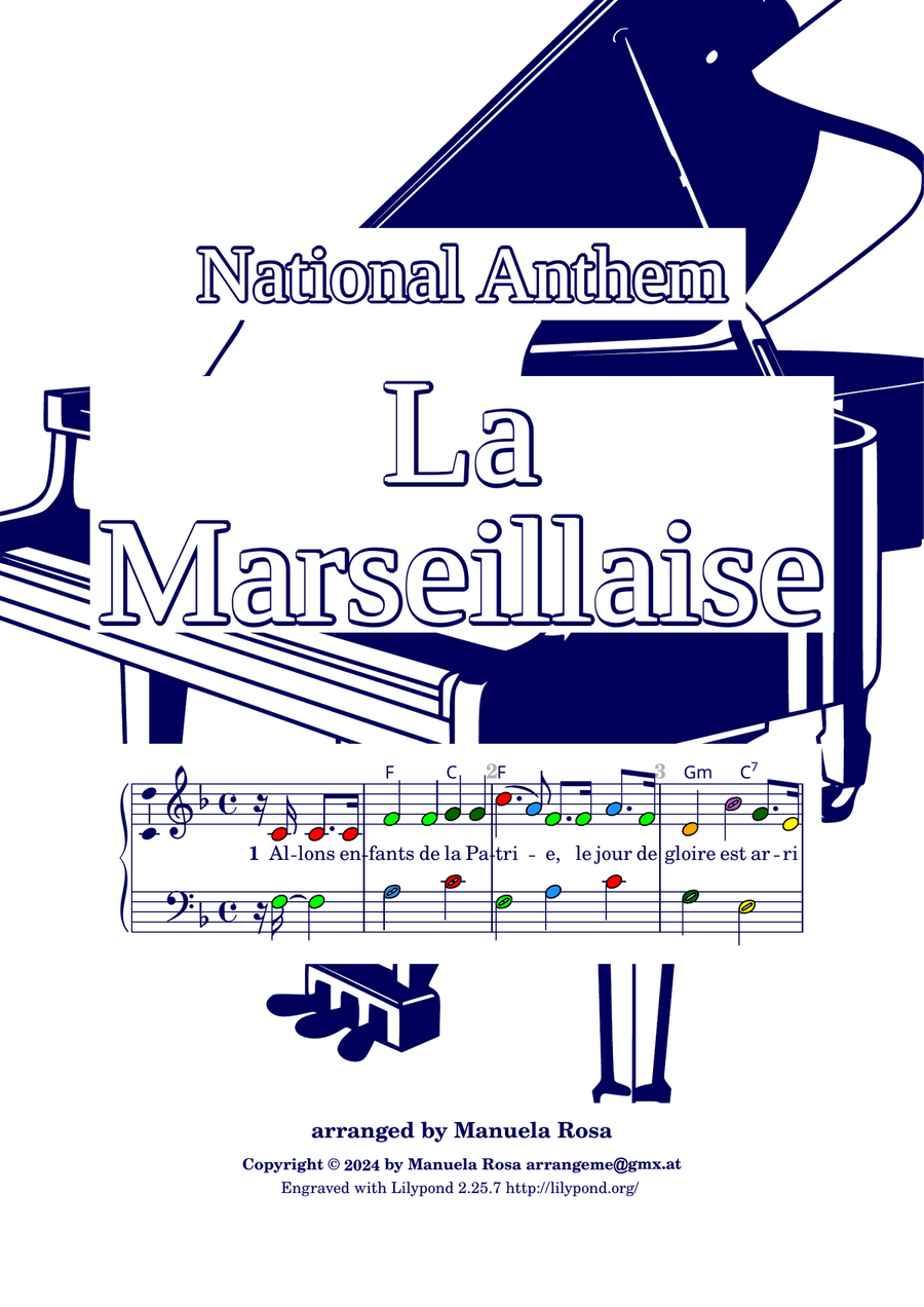 La Marseillaise (easy piano version) Easy Piano scores gallery preview page 1