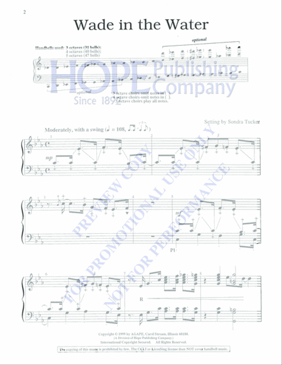 Wade in the Water 5-Octaves scores gallery preview page 2