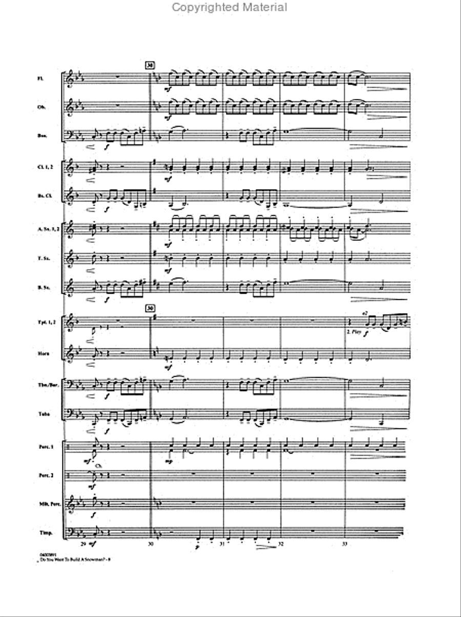 Do You Want to Build a Snowman? (from “Frozen”) Concert Band scores gallery preview page 4