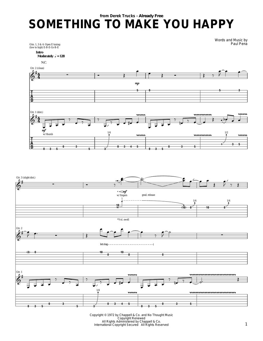 Something To Make You Happy Acoustic Guitar scores gallery preview page 1