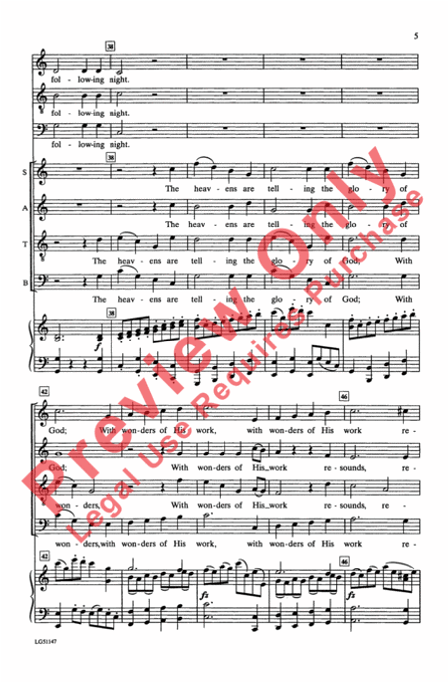 The Heavens Are Telling The Heavens Are Telling 4-Part scores gallery preview page 5