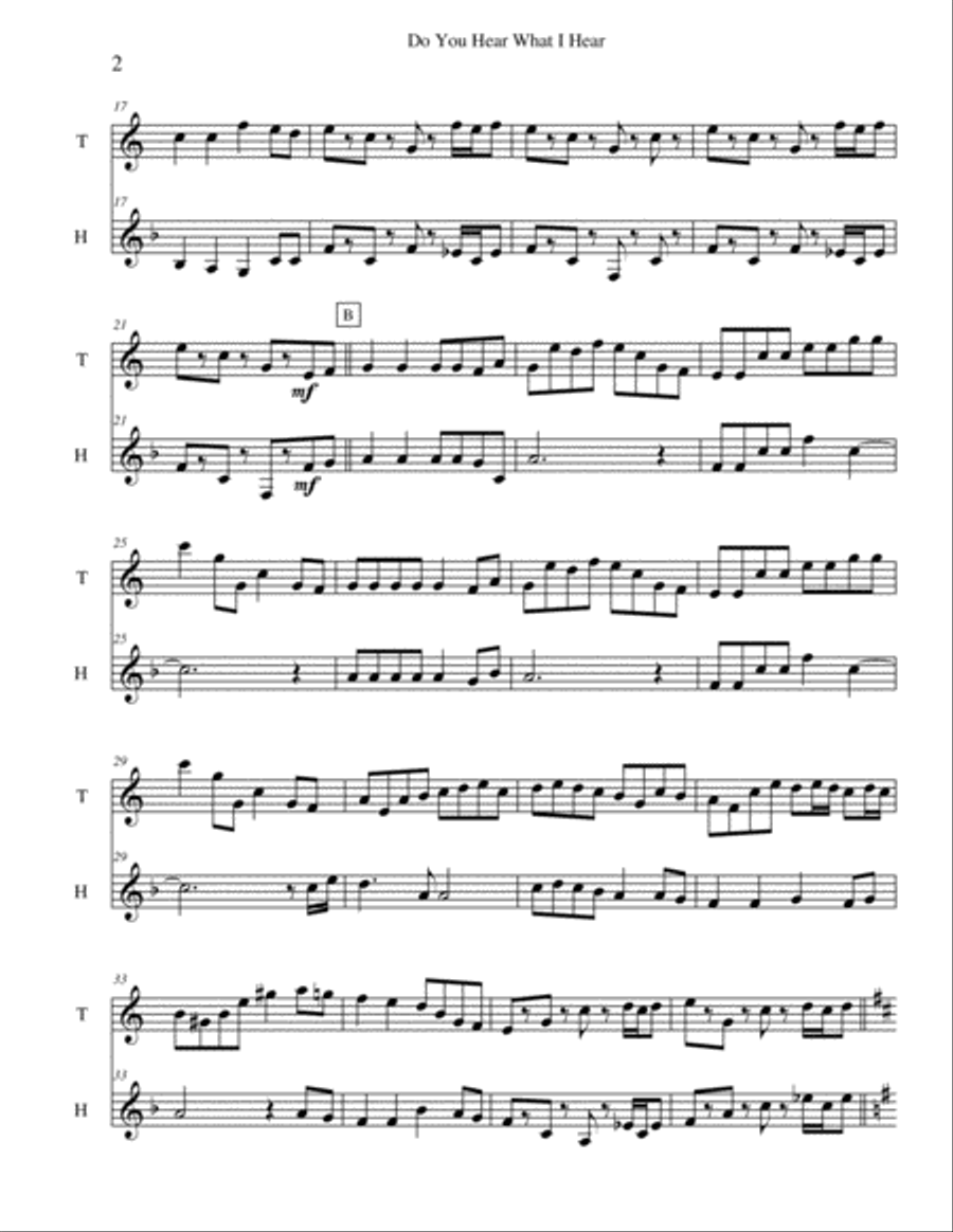 Do You Hear What I Hear Do You Hear What I Hear Brass Duet scores gallery preview page 2