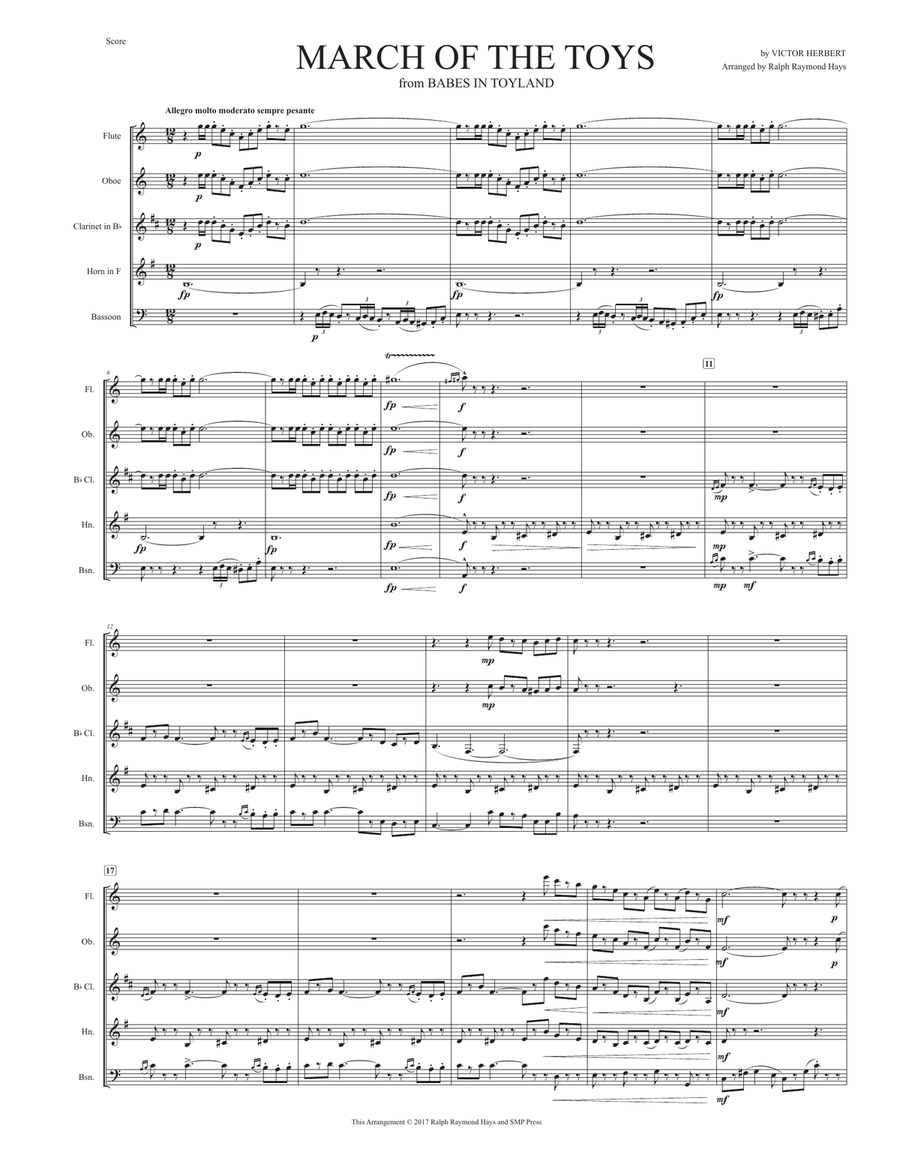 March of the Toys (for woodwind quintet) Woodwind Quintet scores gallery preview page 2