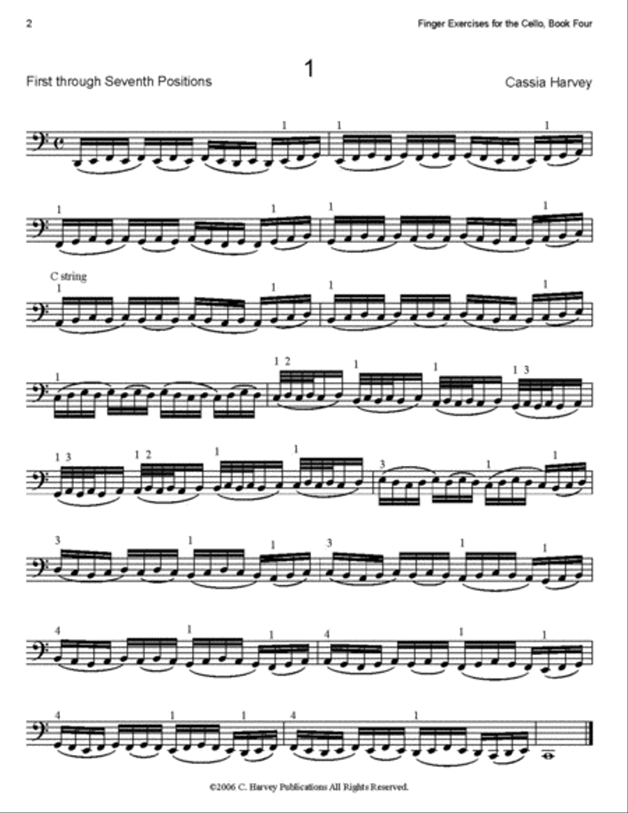 Finger Exercises for the Cello, Book Four Cello scores gallery preview page 2