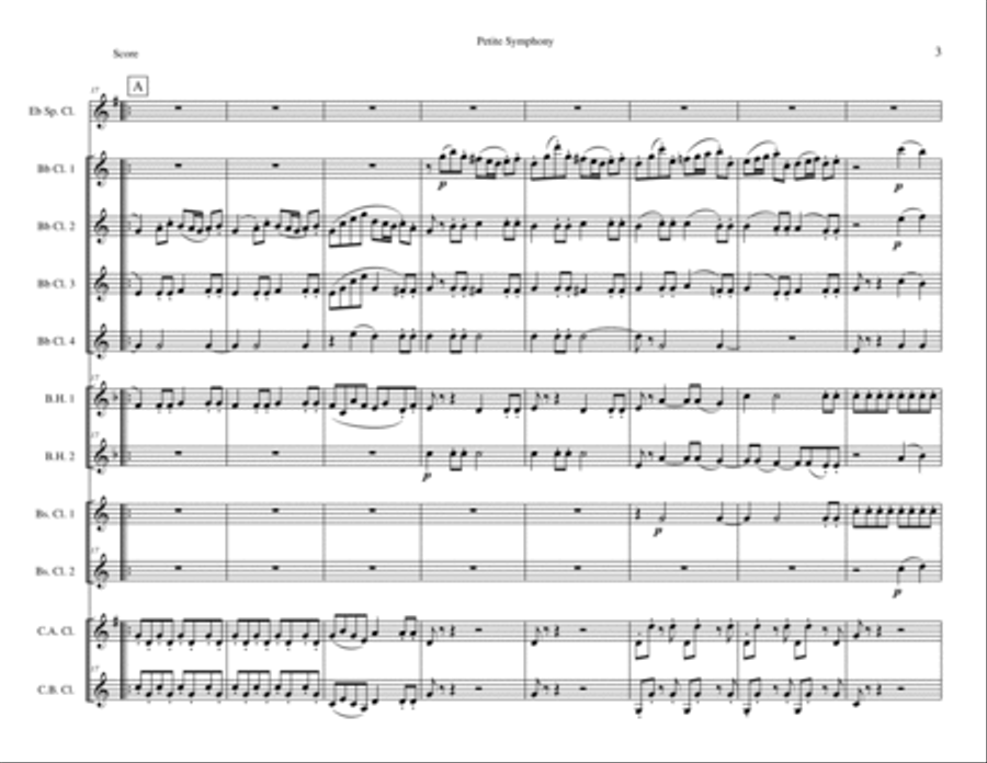 Petite Symphony Petite Symphony Woodwind Ensemble scores gallery preview page 3