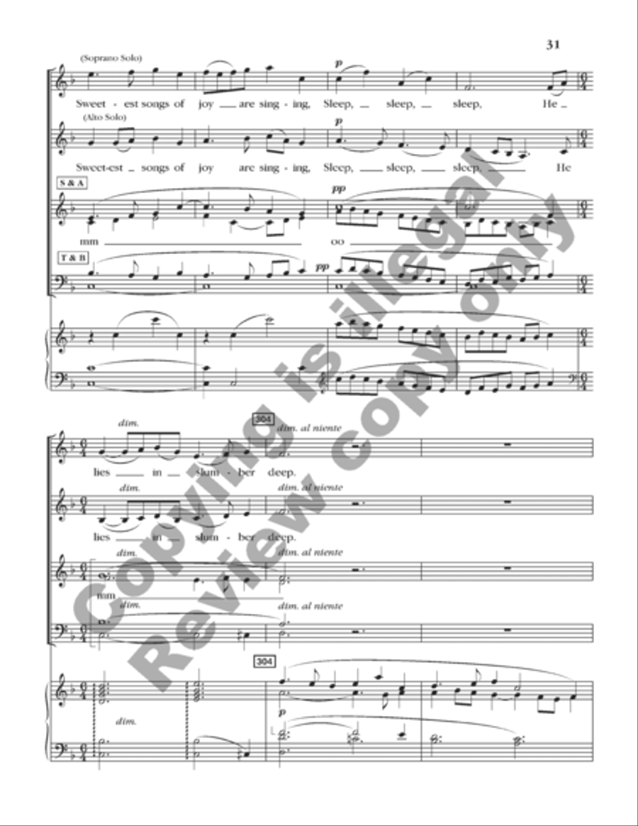 A Symphony of Carols (Choral Score) 4-Part scores gallery preview page 31