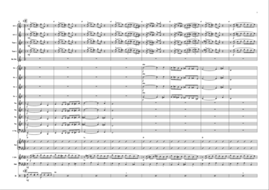 Entry of the Gladiators (for Big band) Jazz Ensemble scores gallery preview page 5