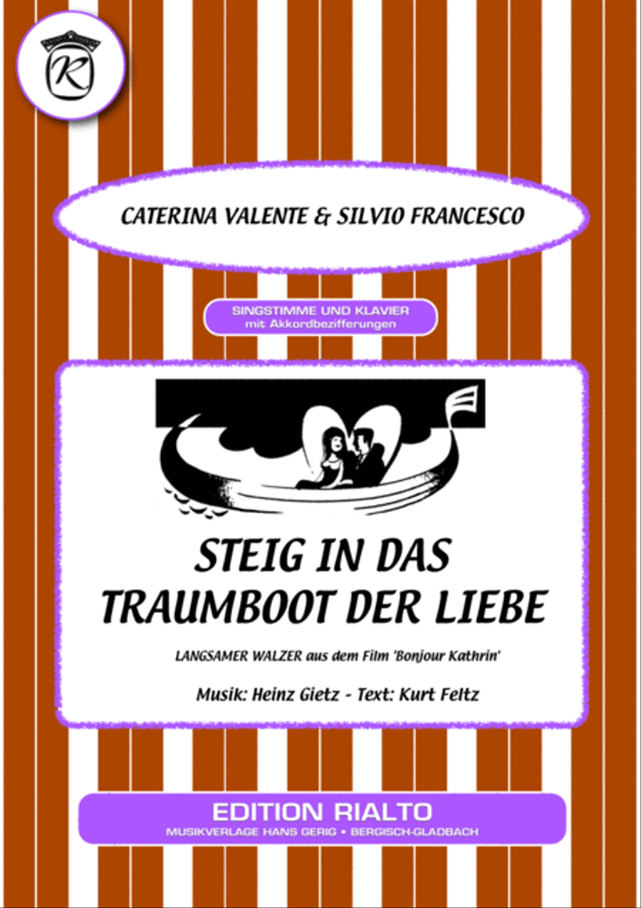 Steig in das Traumboot der Liebe Piano, Vocal, Guitar scores gallery preview page 1