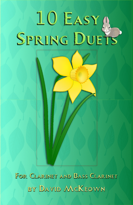 Book cover for 10 Easy Spring Duets for Clarinet and Bass Clarinet