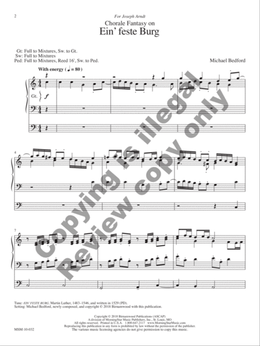 Two Fantasies for Organ Solo Organ scores gallery preview page 3