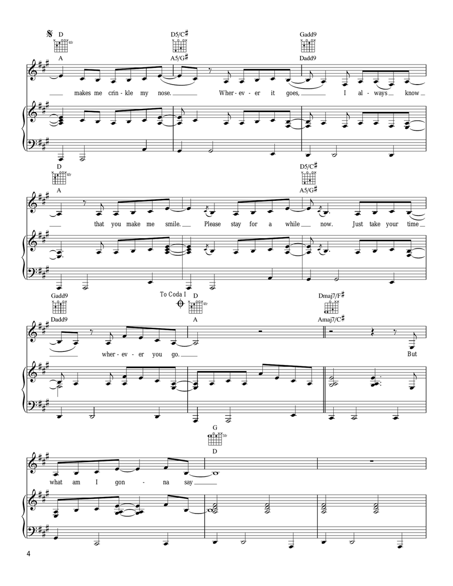 Bubbly Piano, Vocal, Guitar scores gallery preview page 4