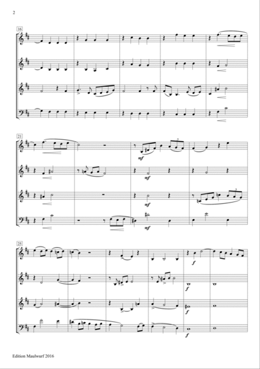 Tristesse Brass Quartet scores gallery preview page 4