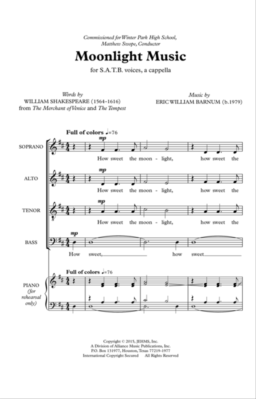 Moonlight Music Moonlight Music 4-Part scores gallery preview page 8