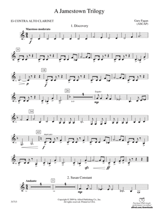 A Jamestown Trilogy: (wp) E-flat Contrabass Clarinet