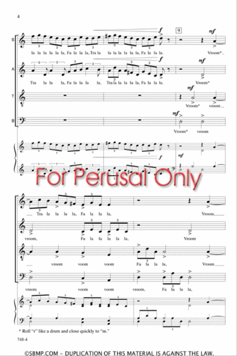 The Fiddler of Dooney - SATB Octavo 4-Part scores gallery preview page 3