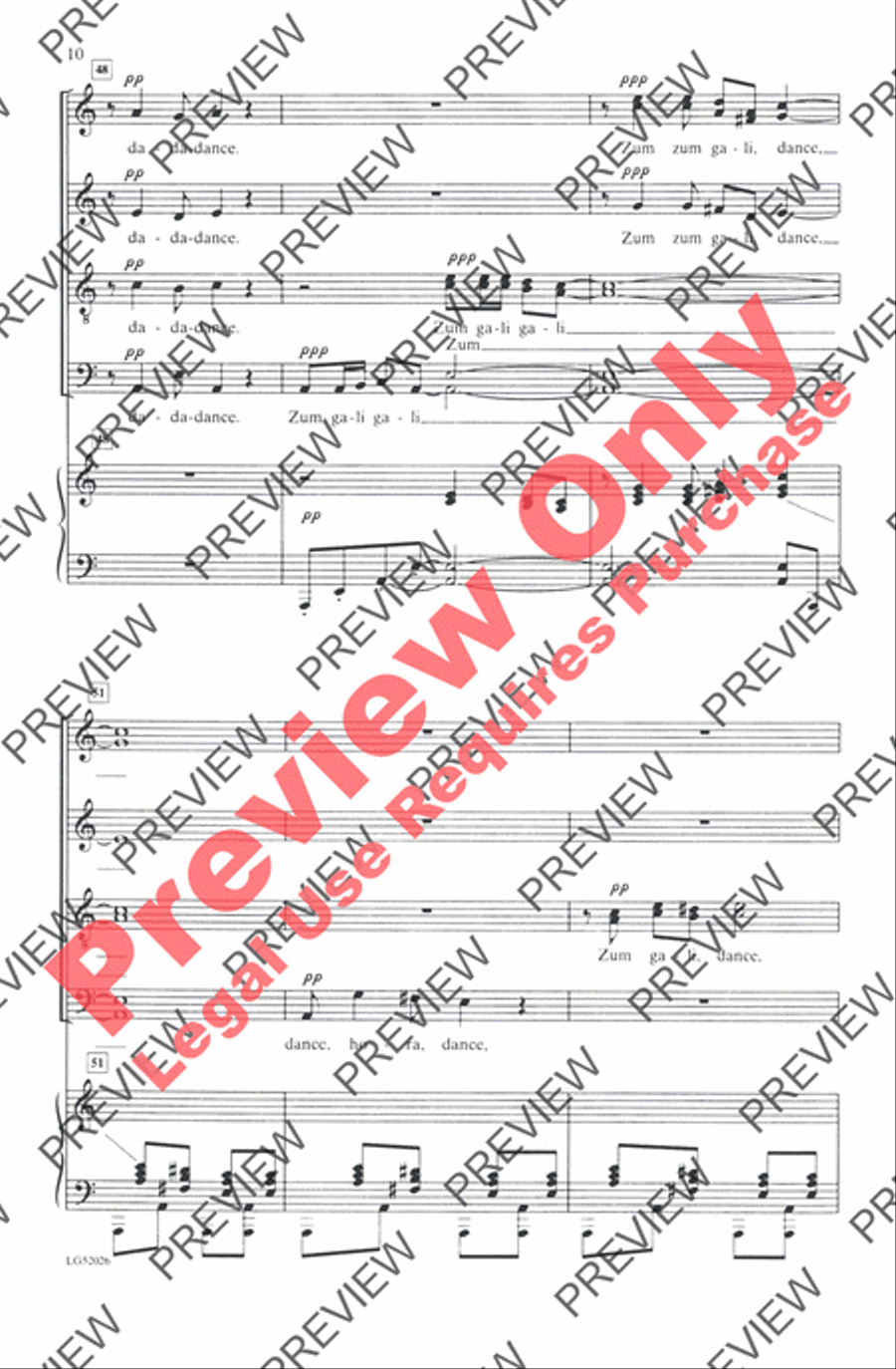 Zum Gali 4-Part scores gallery preview page 10
