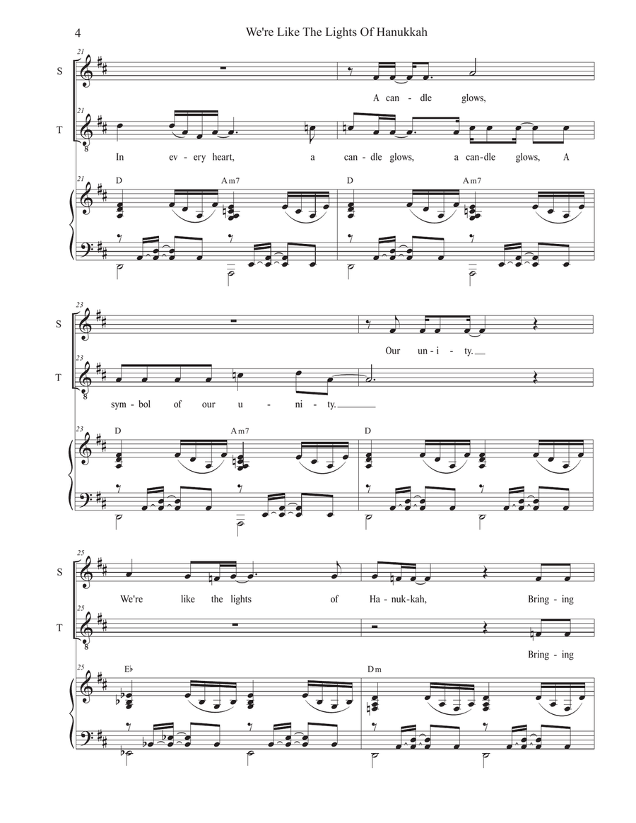We're Like The Lights Of Hanukkah (Duet for Soprano and Tenor solo) image number null
