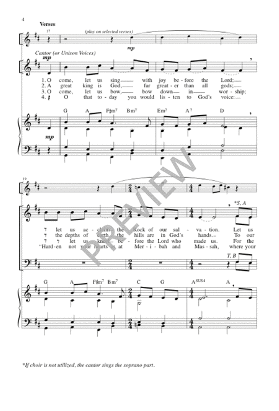 If Today You Hear the Voice of God 4-Part scores gallery preview page 5