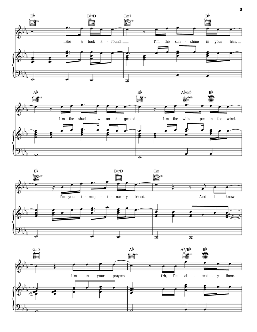 I'm Already There Piano, Vocal, Guitar scores gallery preview page 3