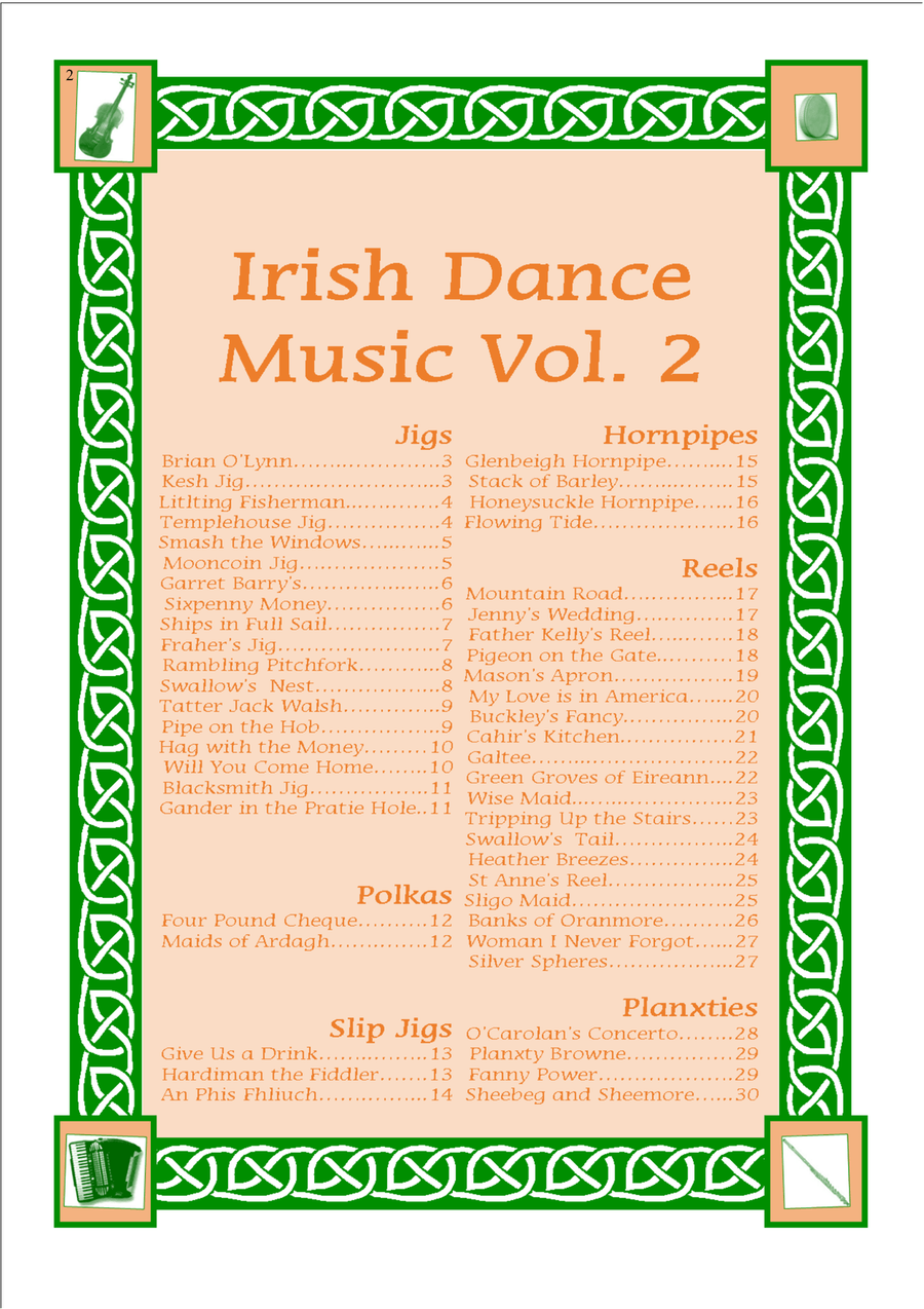 Irish Dance Music Vol.2 for Viola; 50 Jigs, Reels, Hornpipes and more.... Viola Solo scores gallery preview page 2