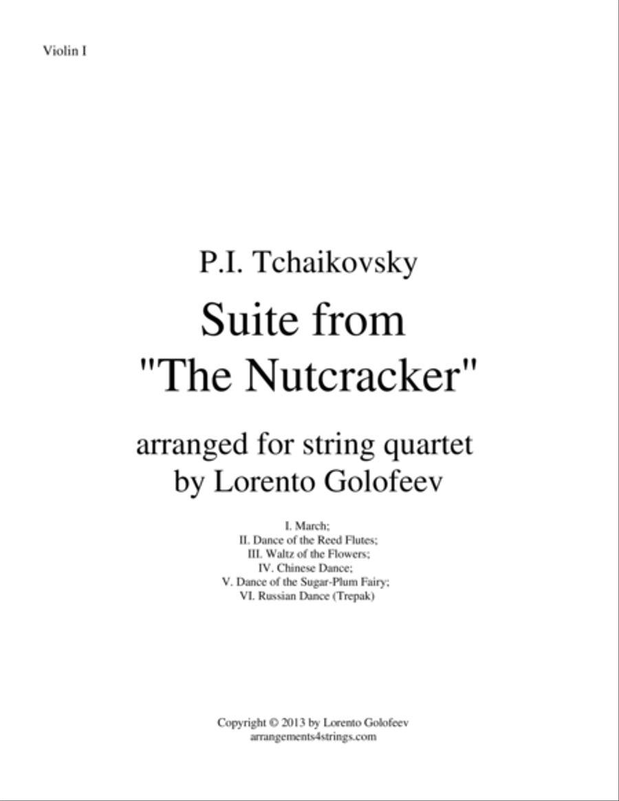 Suite from The Nutcracker String Quartet scores gallery preview page 1