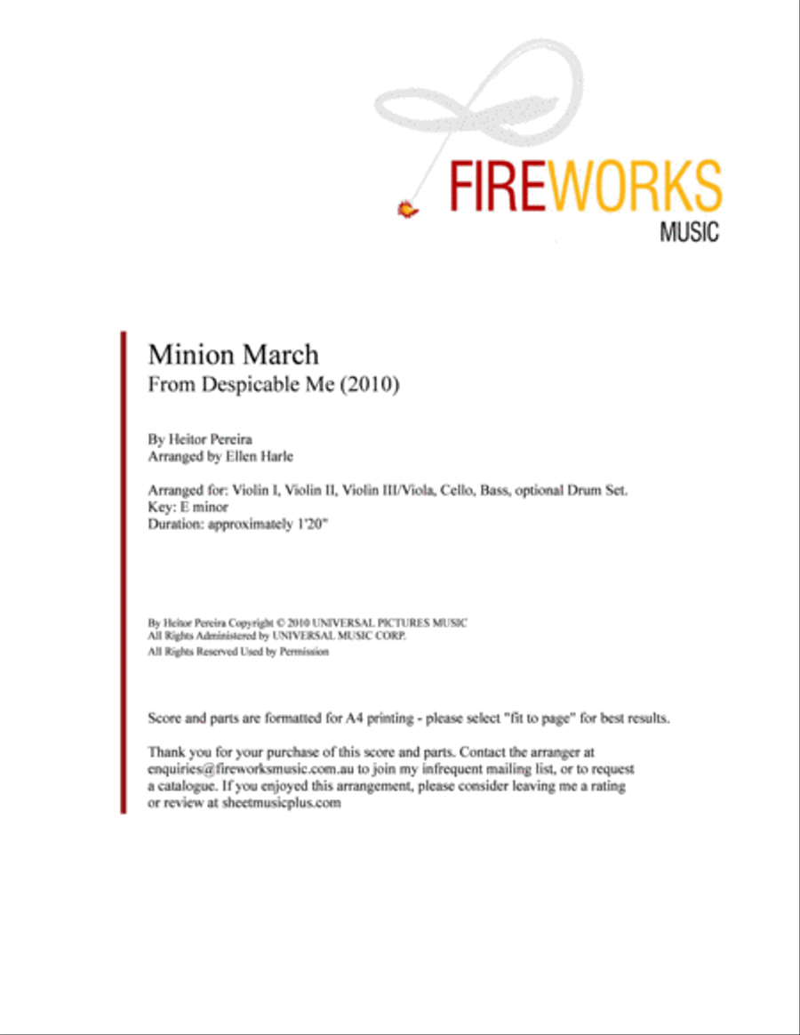 Minion March String Orchestra scores gallery preview page 2