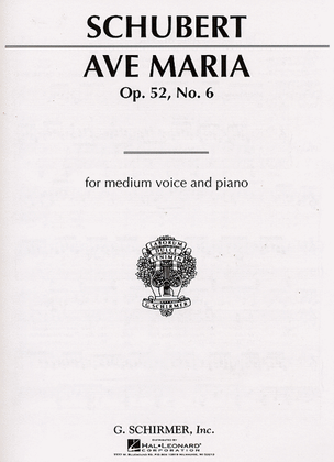 Book cover for Ave Maria Op. 52, No. 6