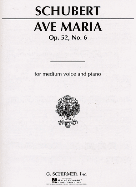 Ave Maria Op. 52, No. 6