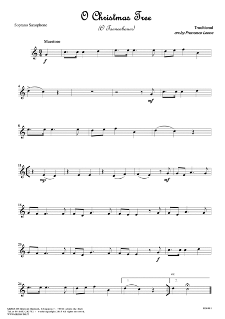 10 Easy Christmas Tunes - Saxophone Quartet satb/aatb (set of parts) Saxophone Quartet scores gallery preview page 6