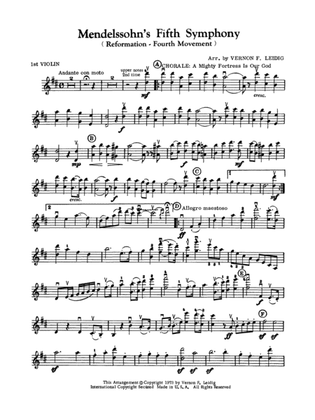 Mendelssohn's 5th Symphony "Reformation," 4th Movement: 1st Violin