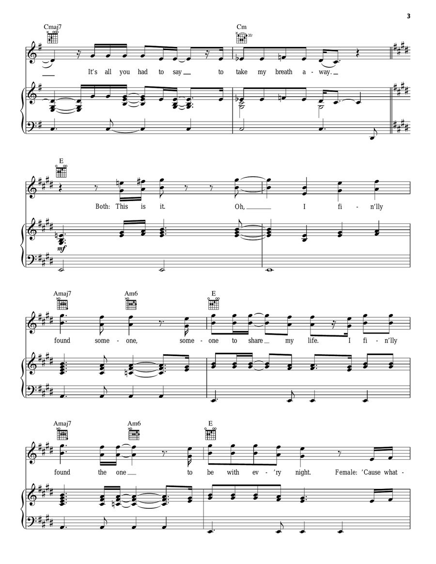 I Finally Found Someone Acoustic Guitar scores gallery preview page 3