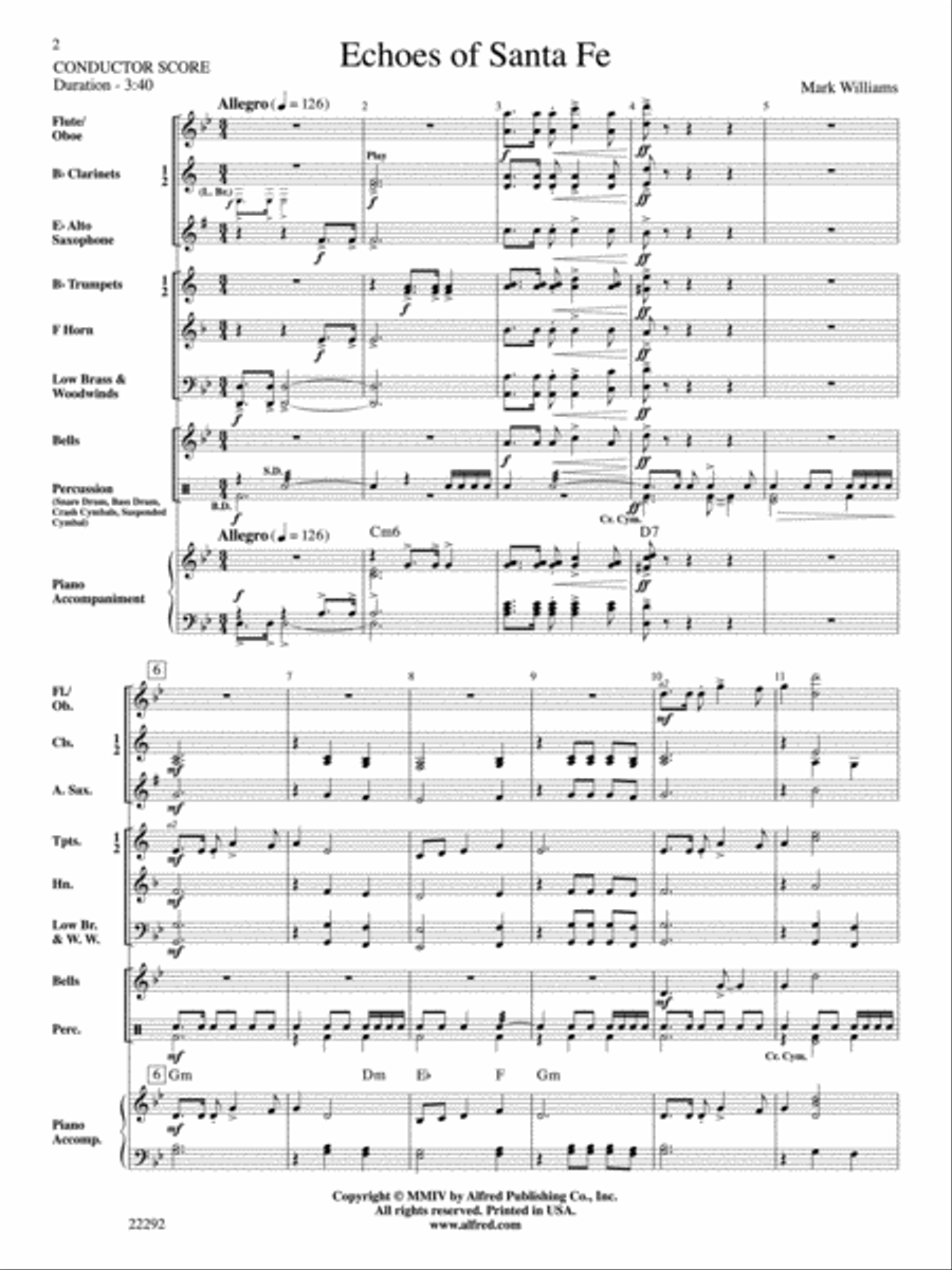 Echoes of Santa Fe Concert Band scores gallery preview page 2