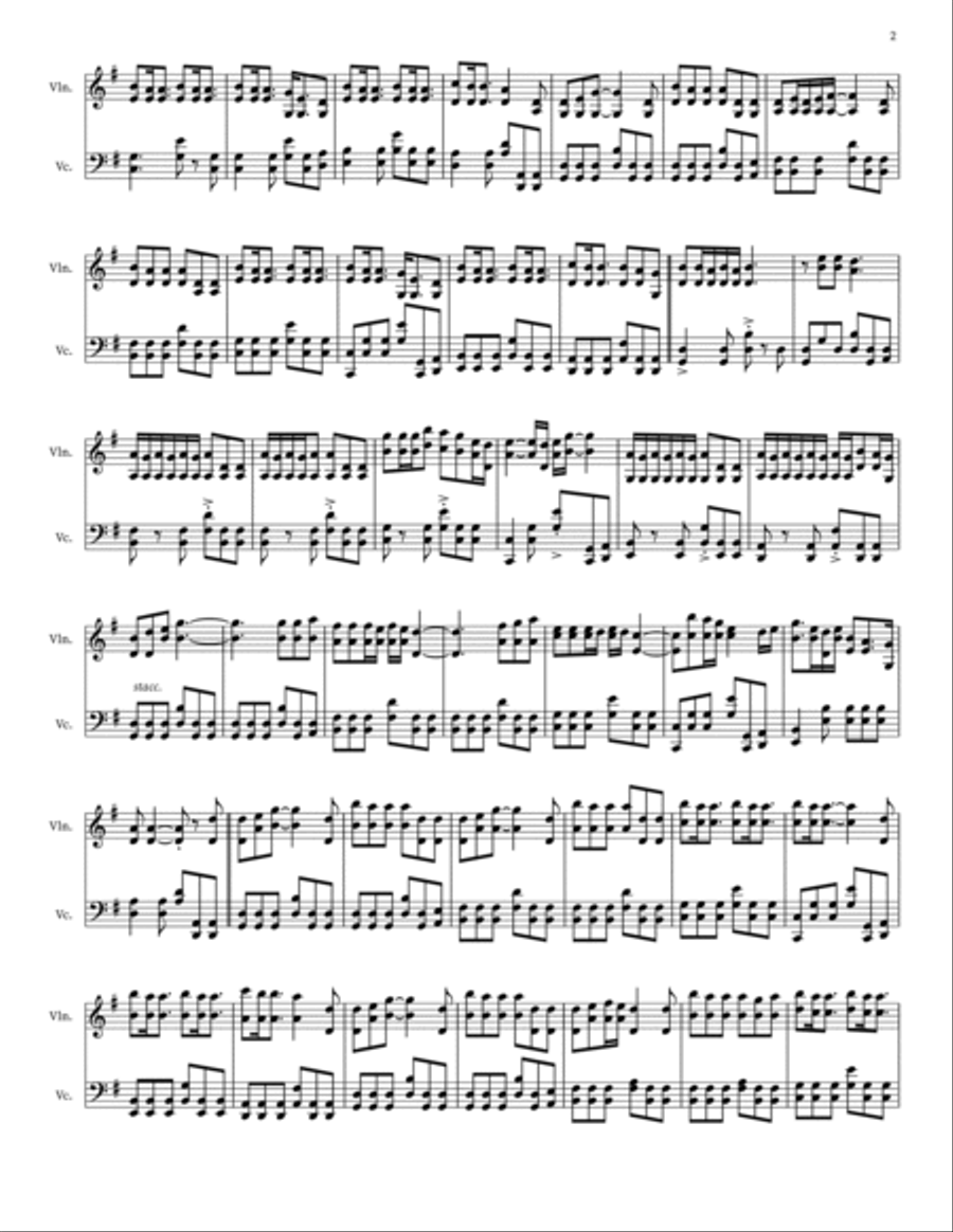 Stuck With U String Duet scores gallery preview page 2