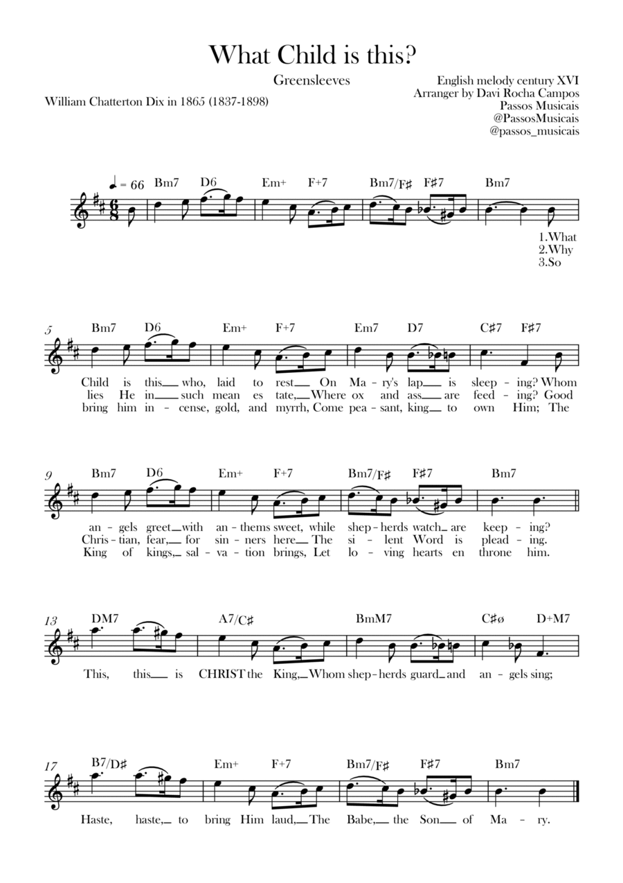 What Child is this? (Greensleeves) Piano scores gallery preview page 1