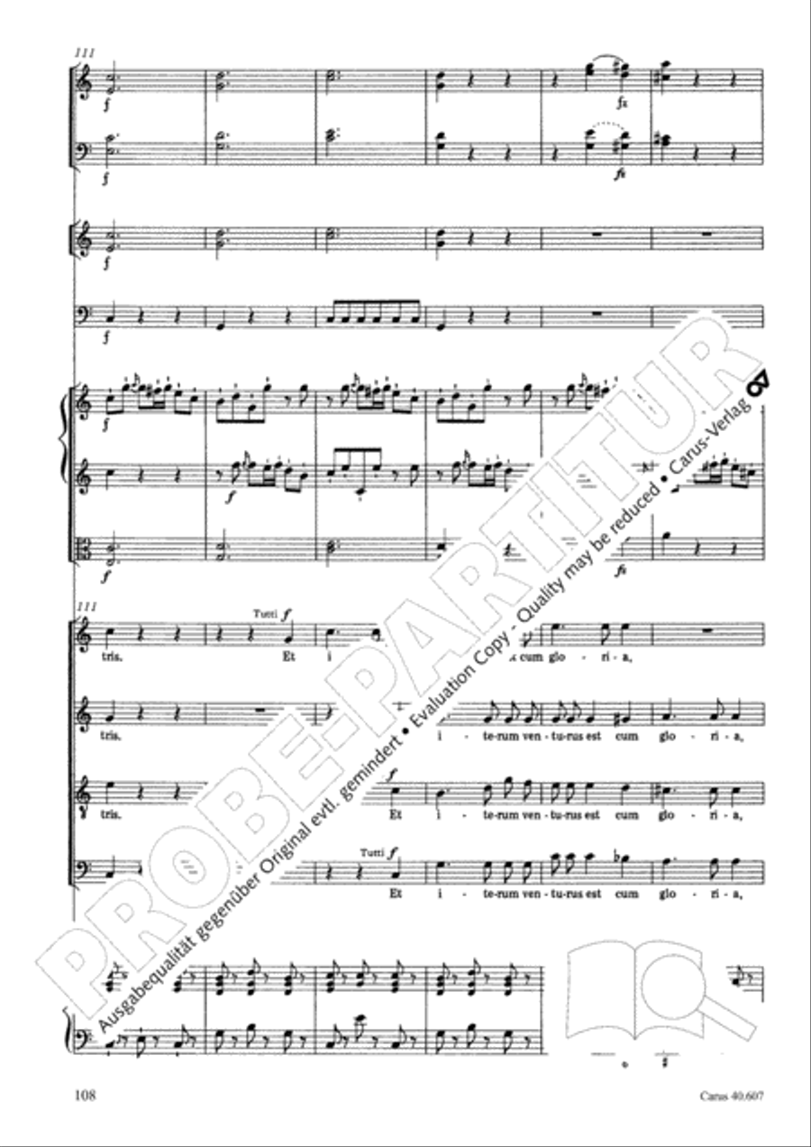 Mass in time of war (Missa in tempore belli) 4-Part scores gallery preview page 118