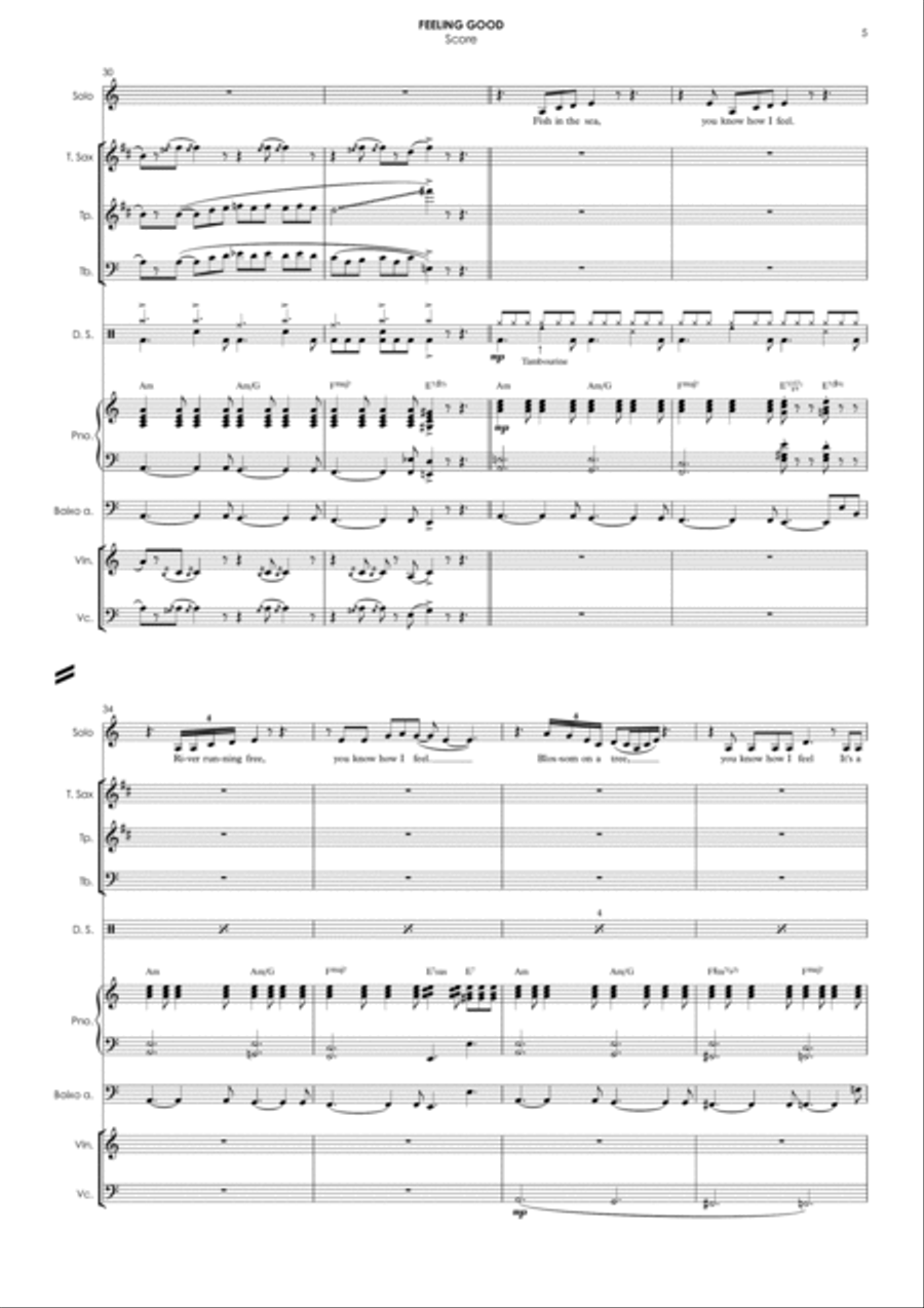 Feeling Good Jazz Ensemble scores gallery preview page 5