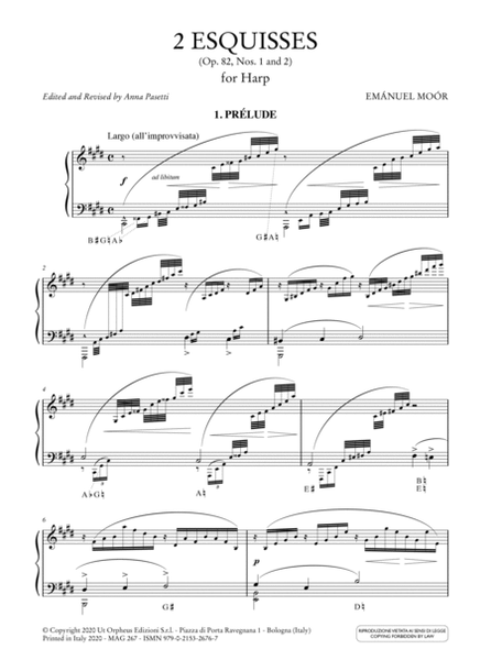 2 Esquisses (Op. 82, Nos. 1 and 2) for Harp