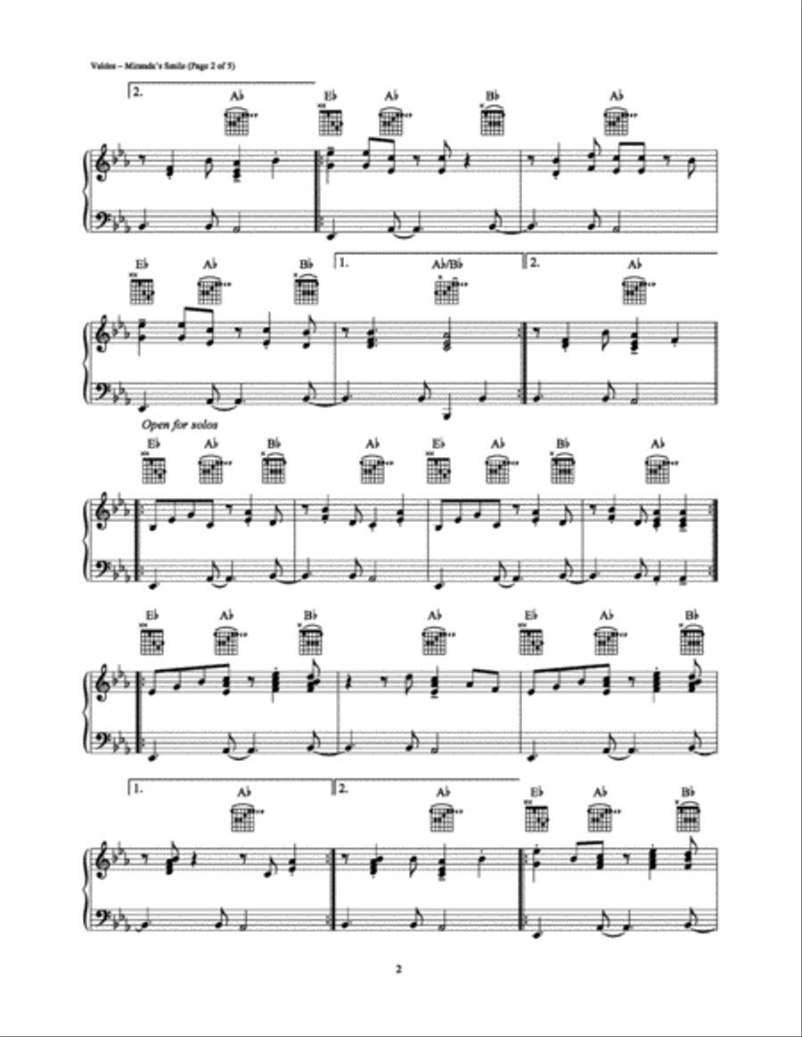 Miranda's Smile Miranda's Smile Piano Solo scores gallery preview page 2
