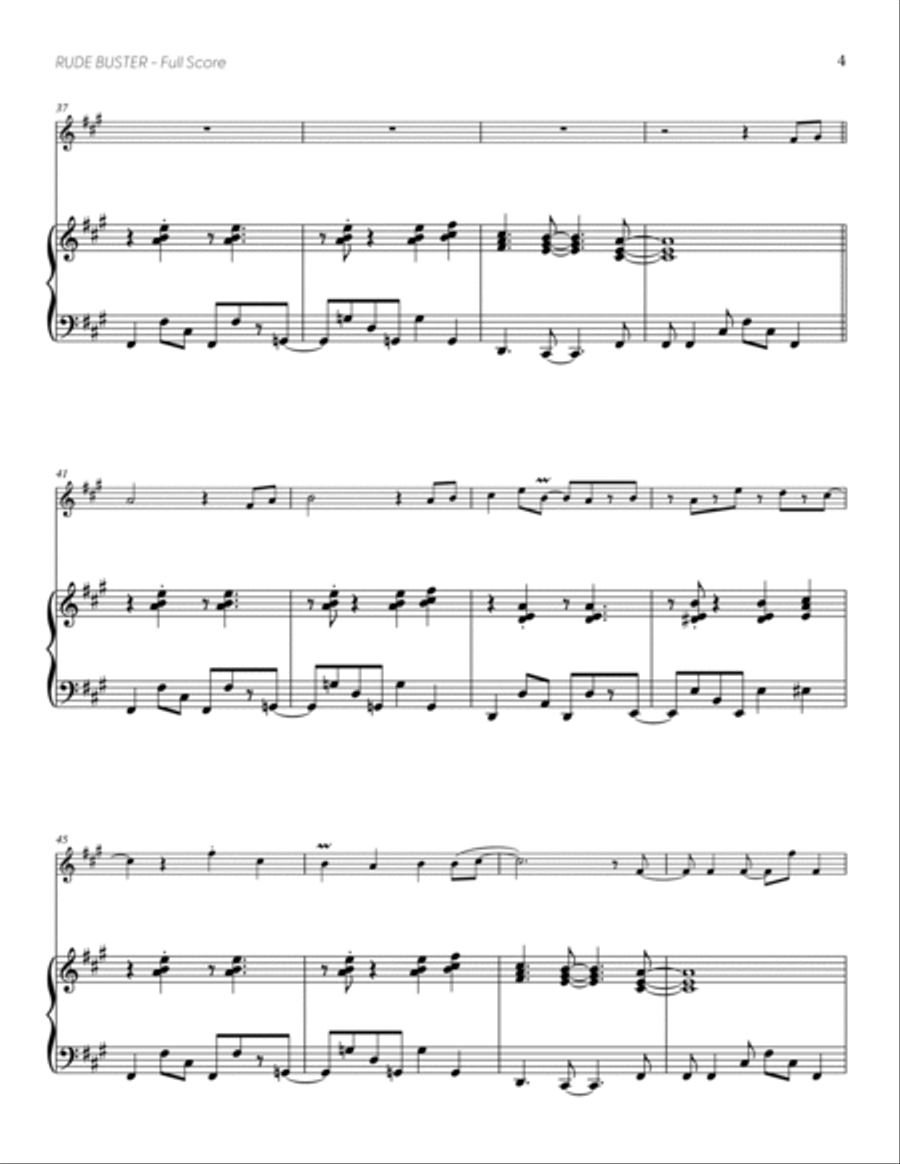 Rude Buster (from DELTARUNE) (for Solo Violin with Piano Accompaniment) Violin Solo scores gallery preview page 5