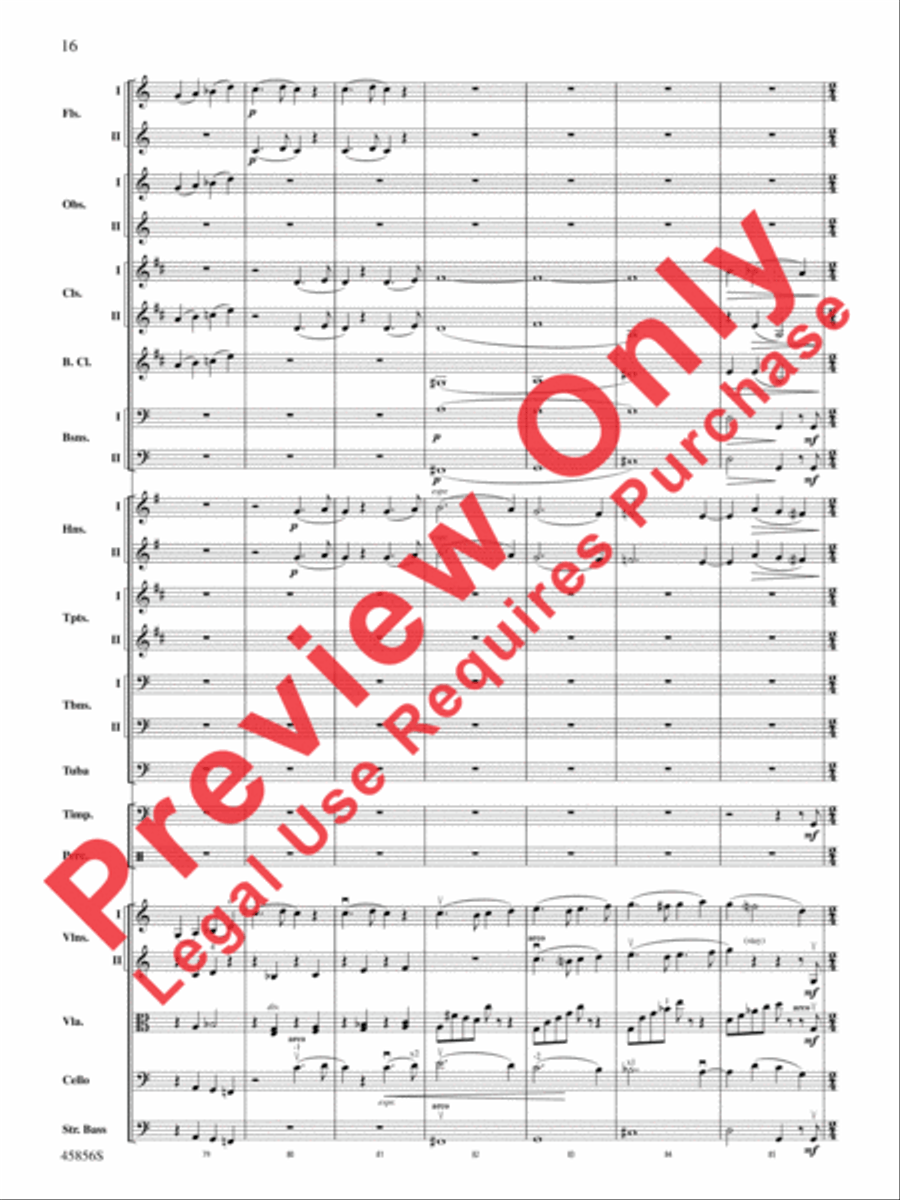 Academic Festival Overture, Op. 80 Full Orchestra scores gallery preview page 16