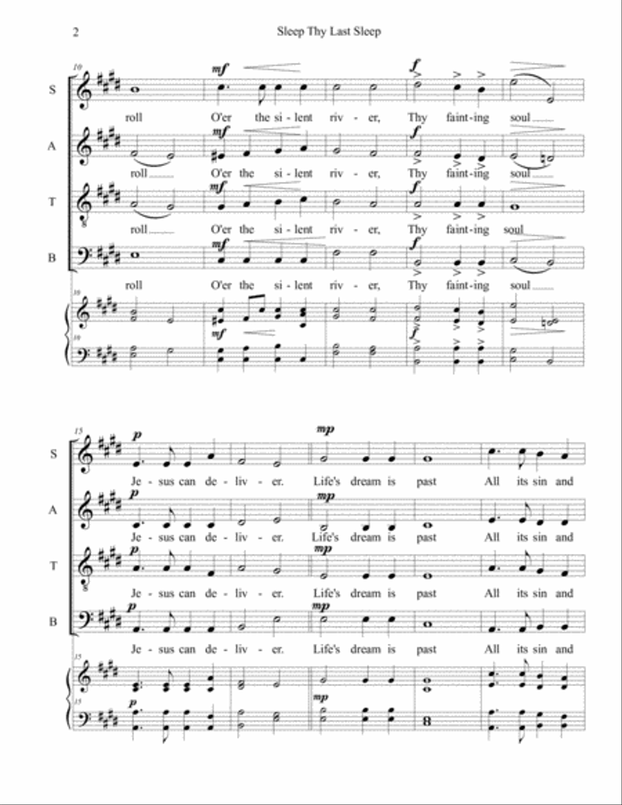Sleep Thy Last Sleep Sleep Thy Last Sleep 4-Part scores gallery preview page 2