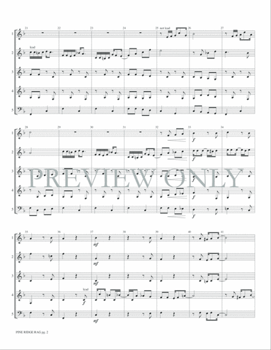 Pine Ridge Rag Pine Ridge Rag Woodwind Ensemble scores gallery preview page 4