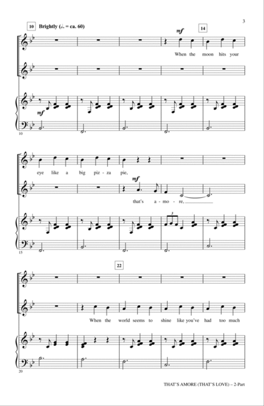 That's Amoré (That's Love) (arr. Jill Gallina) 2-Part scores gallery preview page 2