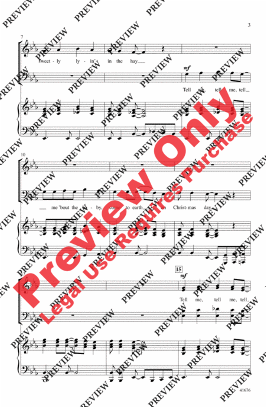 Tell Me, Tell Me! Tell Me, Tell Me! 4-Part scores gallery preview page 3