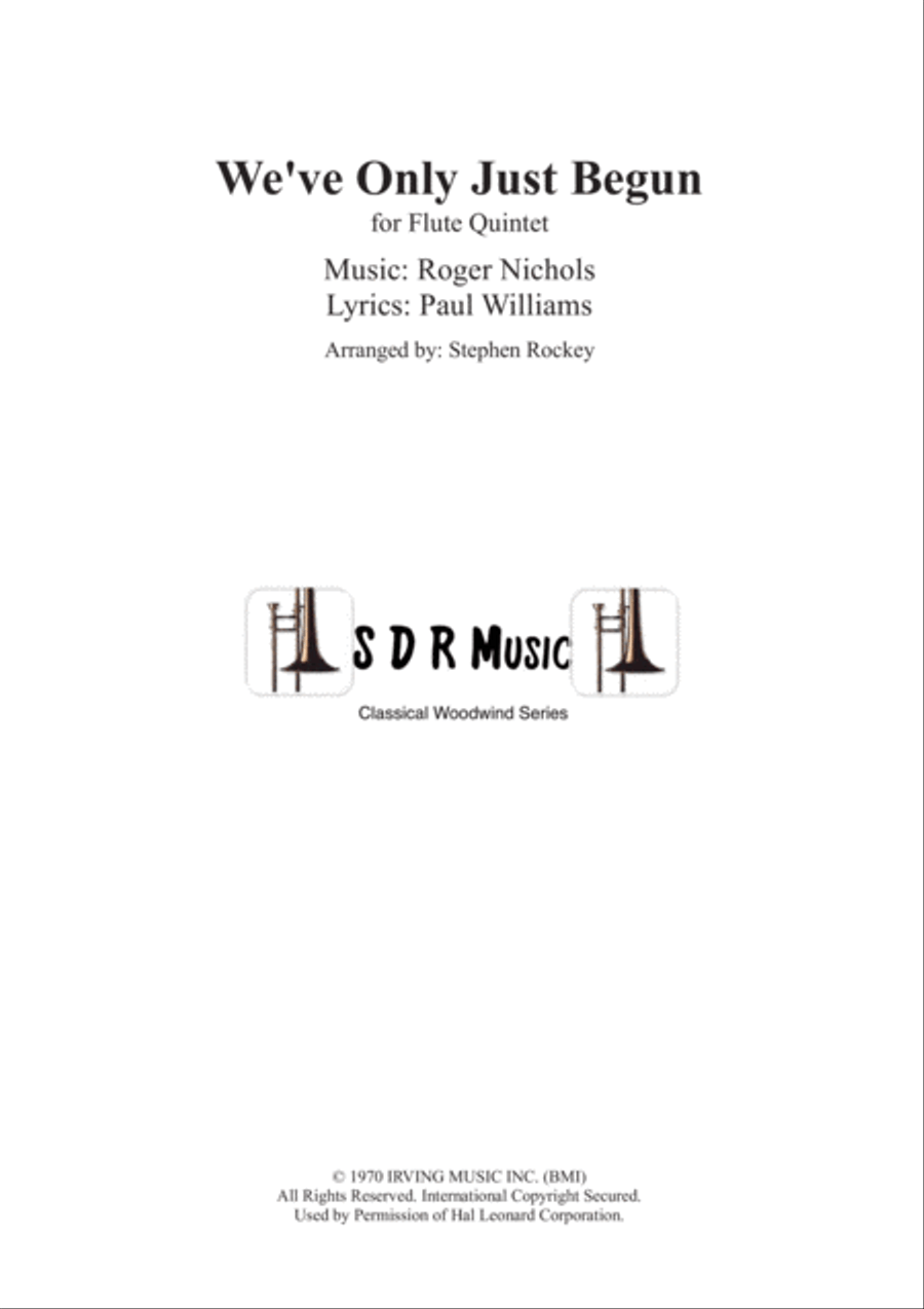 We've Only Just Begun We've Only Just Begun Woodwind Ensemble scores gallery preview page 1