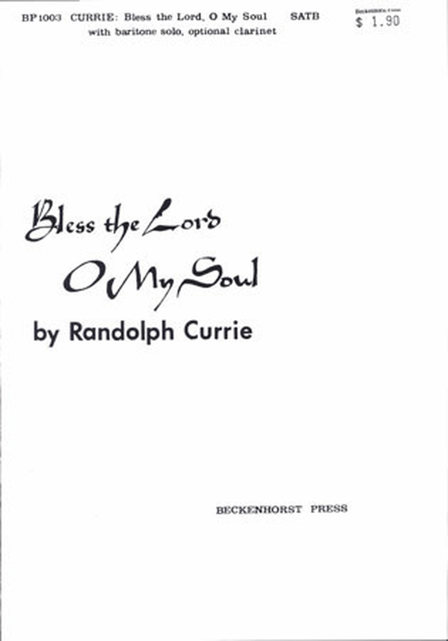 Bless the Lord, O My Soul 4-Part scores gallery preview page 1