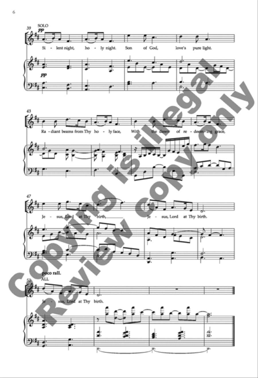 Silent Night from Enchanted Carols SA scores gallery preview page 5